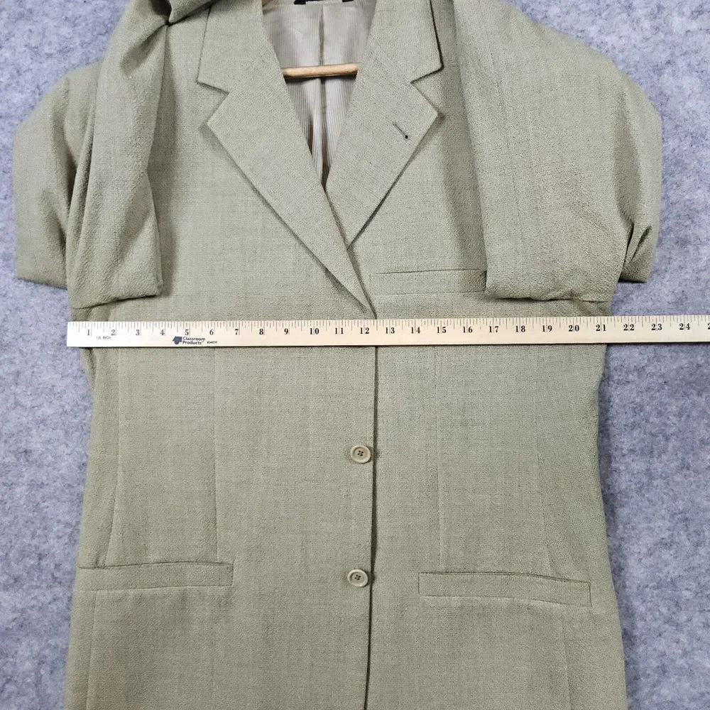 Zanetti Men's Blazer Yellow-Green Size 43R‎ Bozzalla & Lesna Super 100s Wool